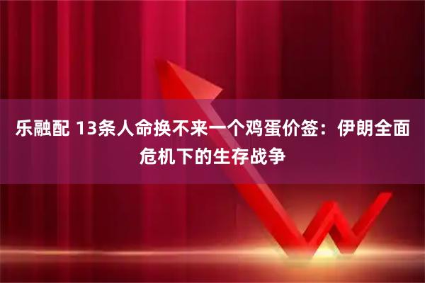 乐融配 13条人命换不来一个鸡蛋价签：伊朗全面危机下的生存战争